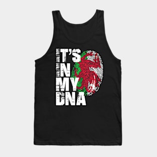 It's In My DNA Fingerprint Wales Flag Sport National Pride Tank Top